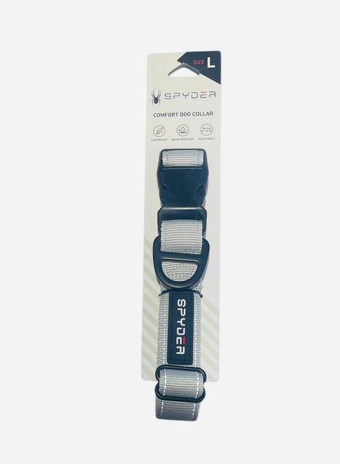 spyder comfort dog collar gray color