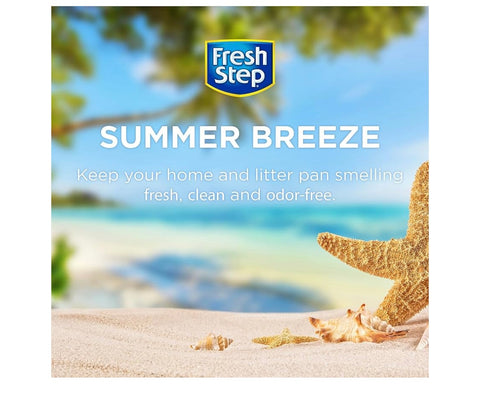 Fresh Step Cat Litter Crystals In summer Breeze Scent | Cat Litter Box Deodorizer which Combats Odors and Neutralizes Smells to Keep Your Home Clean, 15 Ounces, Packaging may vary