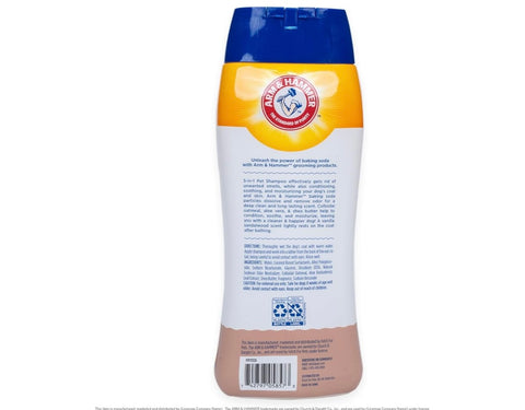 Arm & Hammer for Pets 5-in-1 Pet Shampoo with Conditioner, Vanilla Sandalwood Scent - Deodorizing, Skin Soothing, and Moisturizing Ingredients, Dog Oatmeal Shampoo with Aloe and Shea Butter, 20 Fl Oz