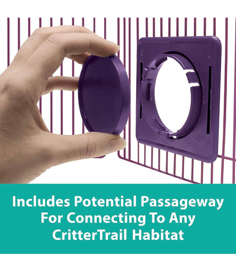 Kaytee CritterTrail Playpen with Mat for Pet Gerbils, Hamsters or Mice Blue Small