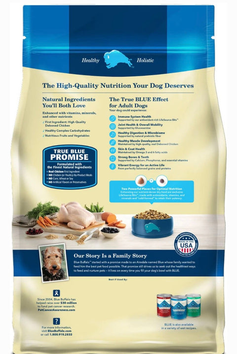 Blue Buffalo Life Protection Formula Adult Chicken & Brown Rice Recipe Dry Dog Food, 30-lb bag