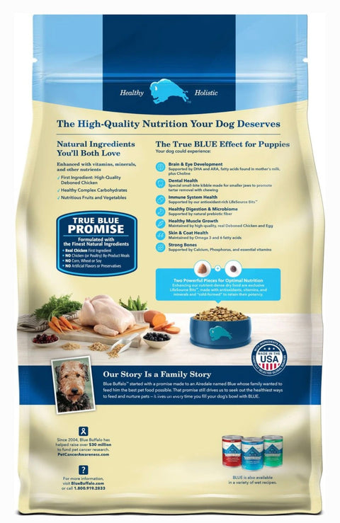 Blue Buffalo Life Protection Formula Puppy Chicken & Brown Rice Recipe Dry Dog Food, 30-lb bag