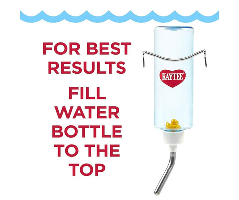 Kaytee Clear View Water Bottle for Pet Gerbils, Hamsters & Mice, 8 oz