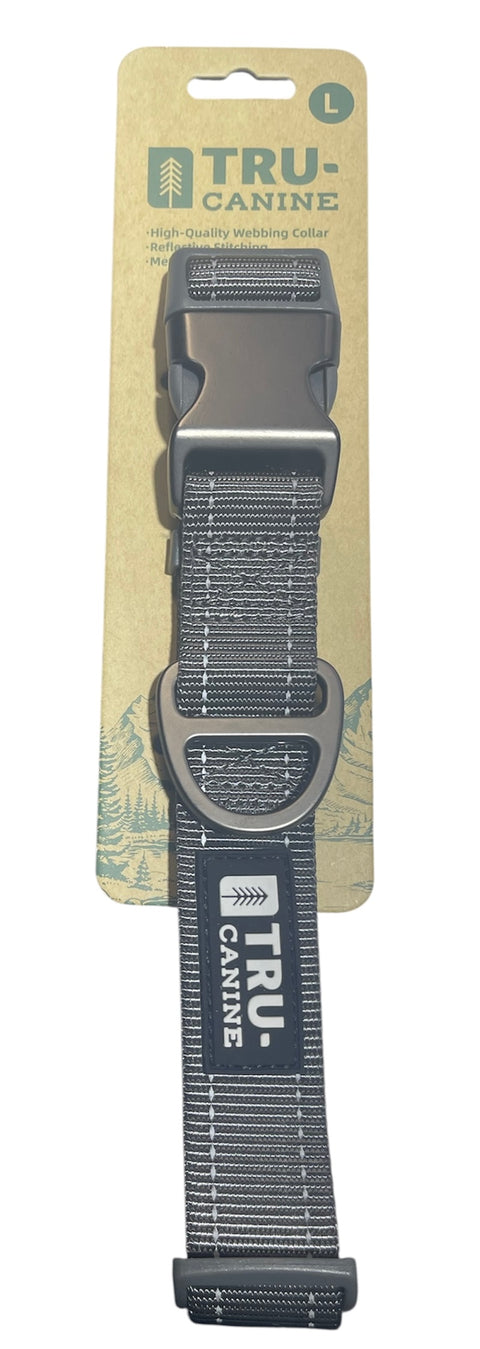 tru canine collar gray