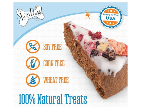 The Lazy Dog - Happy Birthday Pie Dog Treat for a Special Boy (5 oz). A Treat for Your Special Friend’s Celebration Day! (Includes Bonus Birthday Sign!)