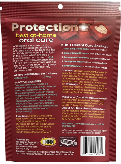 ARK NATURALS Protection+ Brushless Toothpaste – Mini Breeds, 4oz Bag – Dog Dental Chew with Toothpaste Center – Prevent Plaque & Tartar and Freshen Breath with Dental Chews for Dogs