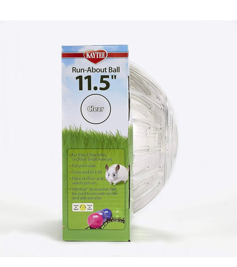 Kaytee 11.5" Clear Run-About Exercise Ball For Pet Rats & Chinchillas