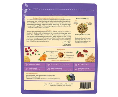 LAFEBER'S Sunny Orchard Nutri-Berries Pet Bird Food, Made with Non-GMO and Human-Grade Ingredients, for Parrots, 3 lb