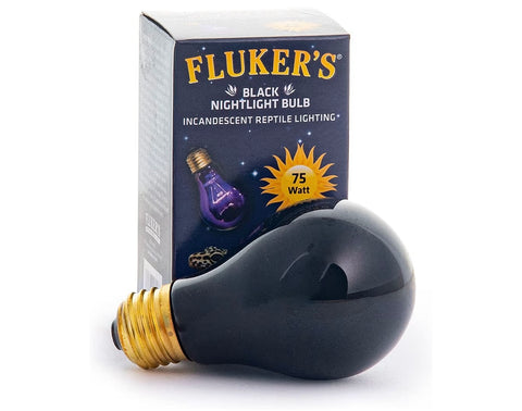 Fluker's Incandescent Black Nightlight Bulbs for Reptiles, 75 Watt