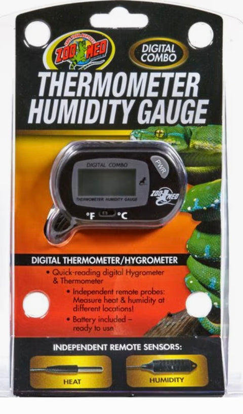 Zoo Med Digital Combo Reptile Terrarium Thermometer Humidity Gauge