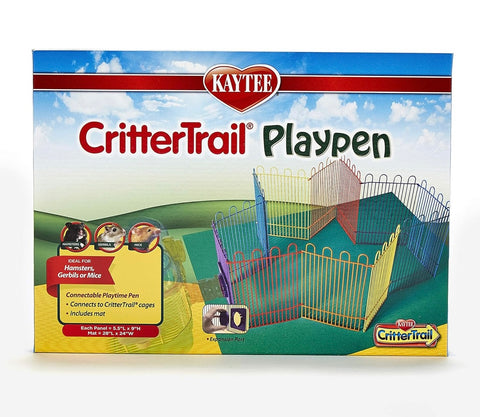 Kaytee CritterTrail Playpen with Mat for Pet Gerbils, Hamsters or Mice Blue Small