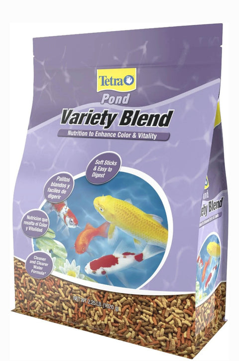 Tetra Pond Variety Blend Color & Vitality Enhancing Koi & Goldfish Fish Food, 2.25-lb bag