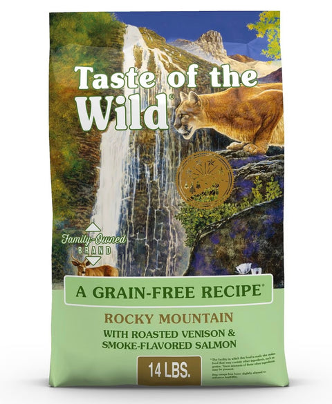 Taste of the Wild Rocky Mountain Roasted Venison & Smoke-Flavored Salmon Grain-Free Dry Cat Food 14 lbs