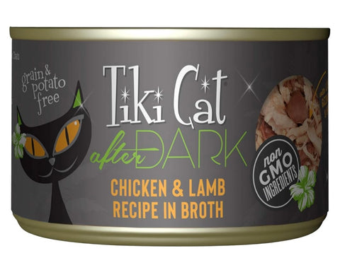 Tiki Cat After Dark, Chicken & Lamb, High-Protein and 100% Non-GMO Ingredients, Wet Cat Food for Adult Cats, 5.5 oz.