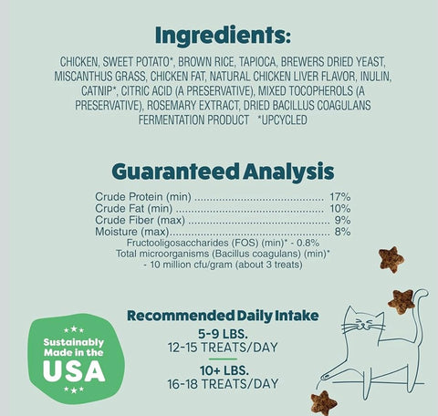 Shameless Pets Digestive Health Catnip Chicken Crunchy Cat Treats