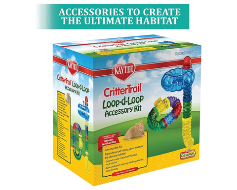 Kaytee CritterTrail Fun-nel Loop-D-Loop Accessory Kit Small Animal Habitat Tubes