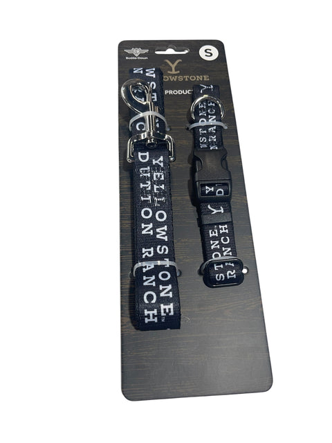 yellow stone buckle down collar and leash pack