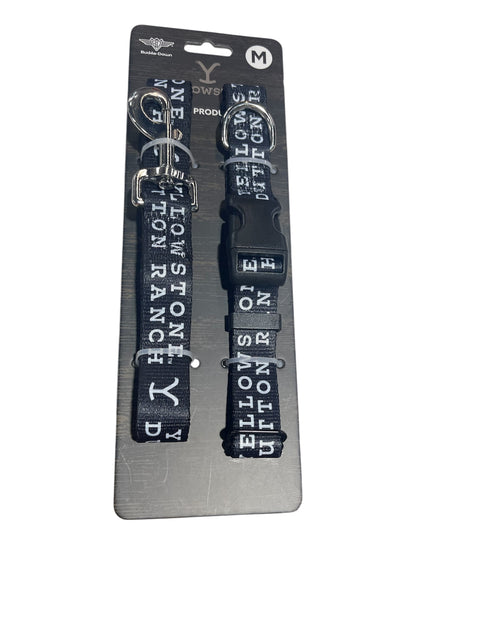 yellow stone buckle down collar and leash pack