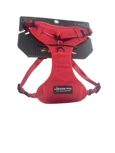london fog no pull harness red color