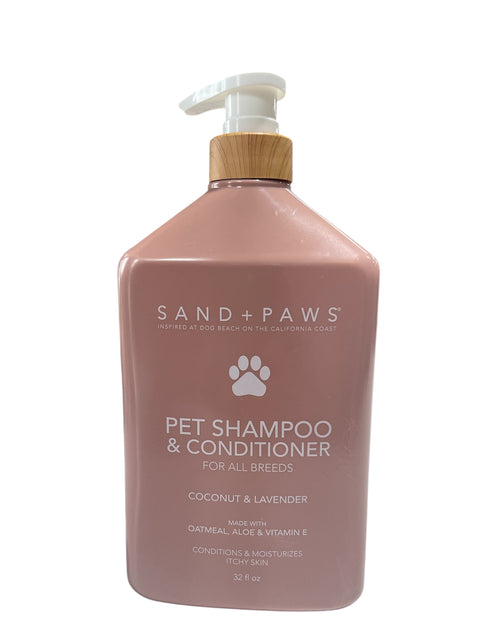 sand and paws pet shampoo and conditioner coconut and lavander 32 flo