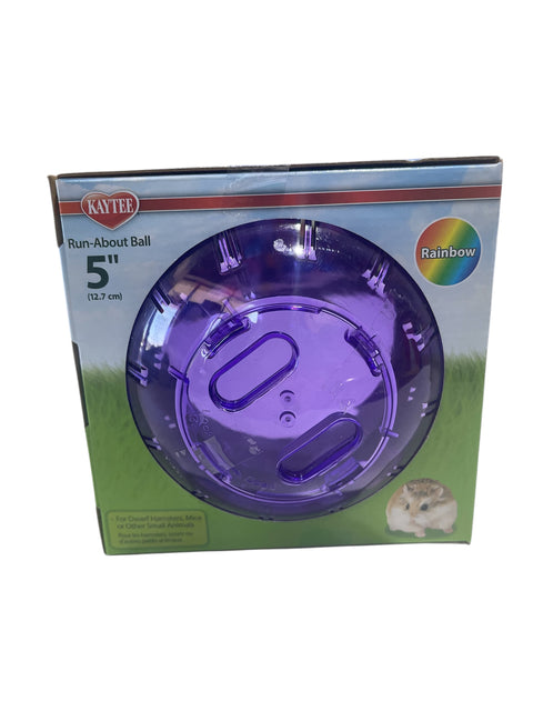 Kaytee 5" purple Color Run-About Exercise Ball For Pet Dwarf Hamsters & Mice