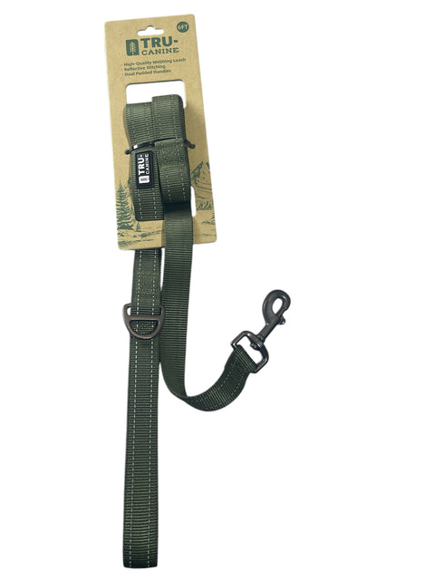 true canine 6 feet green leash