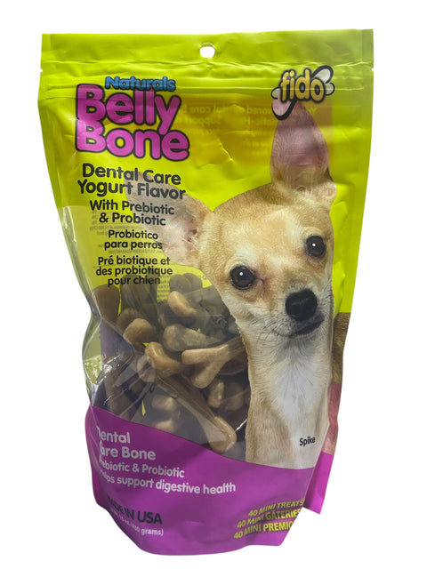 belly bone yogurt flavor with pre biotic and probiotics 40 mini bones