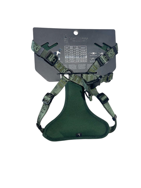 london fog dog harness dark green