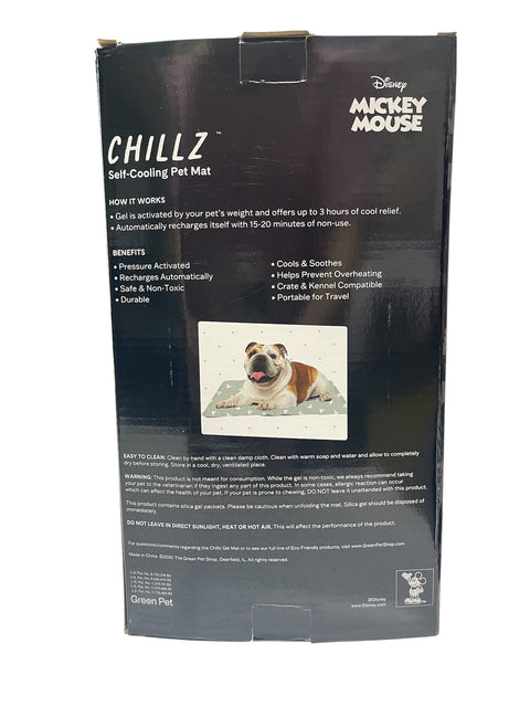 disney micky mouse self cooling pet mat 19.5x35L green - white large