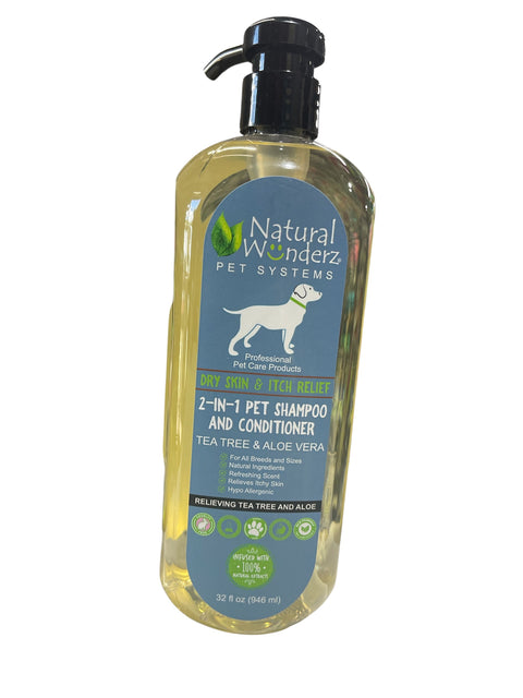 natural wonder 2 in 1 tea tree and aloe vera shampoo and conditioner 32 oz