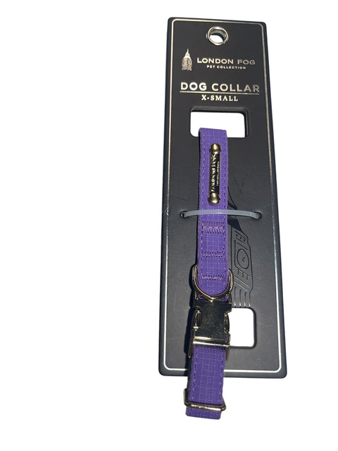 london fog dog collar purple