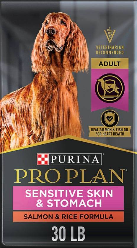 Purina Pro Plan Sensitive Skin & Stomach Adult Dry Dog Food - Salmon & Rice 30 pounds