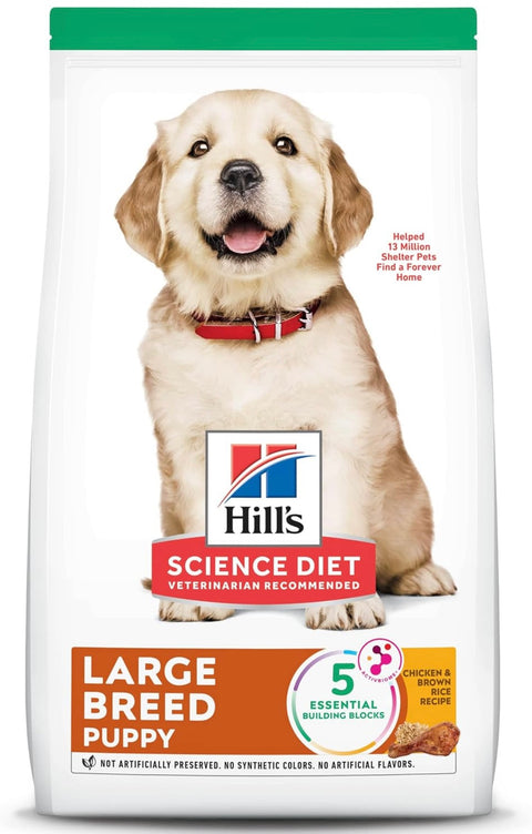 Hill's Science Diet Puppy Large Breed Chicken Meal & Brown Rice Recipe Dry Dog Food, 27.5 lb. Bag