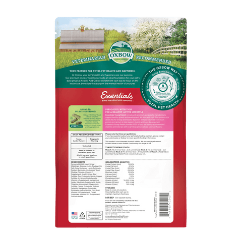 oxbow young rabbit food 25lbs