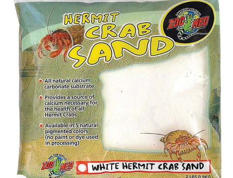 Zoo Med Hermit Crab Calcium Sand Substrate, 2 Pounds (White)