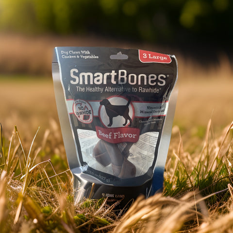 smart bones beef flavor 12 oz 3 large bones chicken and vegetables