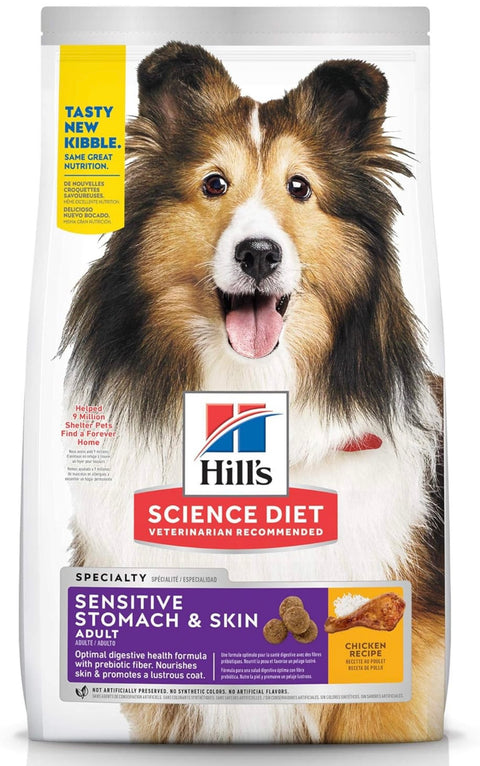 Hill's Pet Nutrition Science Diet Dry Dog Food, Adult, Sensitive Stomach & Skin, Chicken & Barley Recipe, 4 lb. Bag