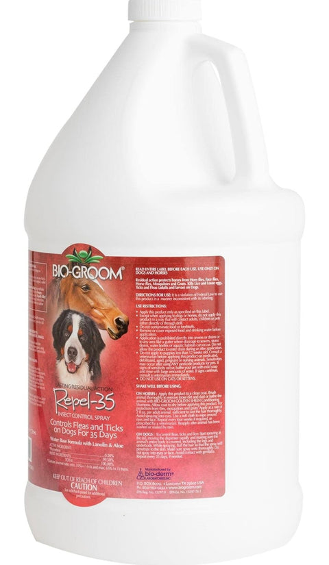 Bio-groom Repel-35 Flea & Tick Dog Spray – Flea and Tick Prevention for Dogs, Flea Treatment, Cruelty-Free, Made in USA, Natural Tick Repellent, Fly Spray for Horses – 1 Gallon