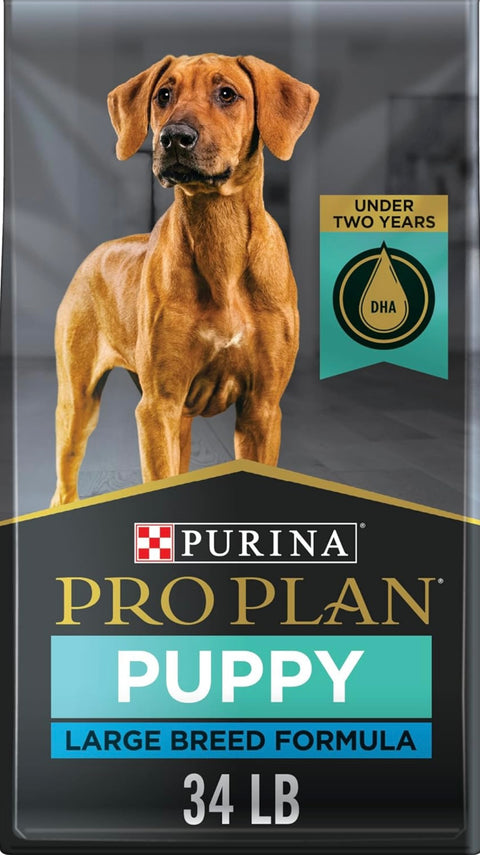 Purina Pro Plan Large Breed Dry Puppy Food, Chicken and Rice Formula - 34 lb. Bag