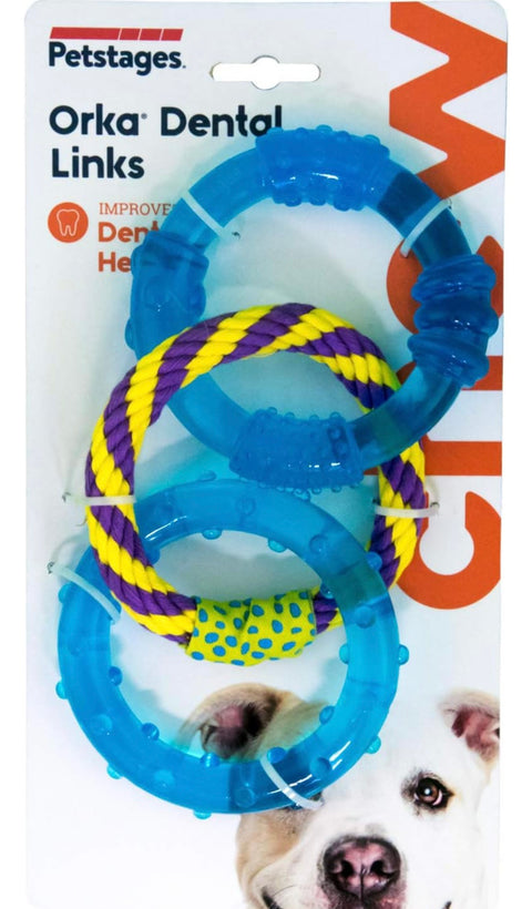 Petstages Orka Dental Links Dog Chew Toy