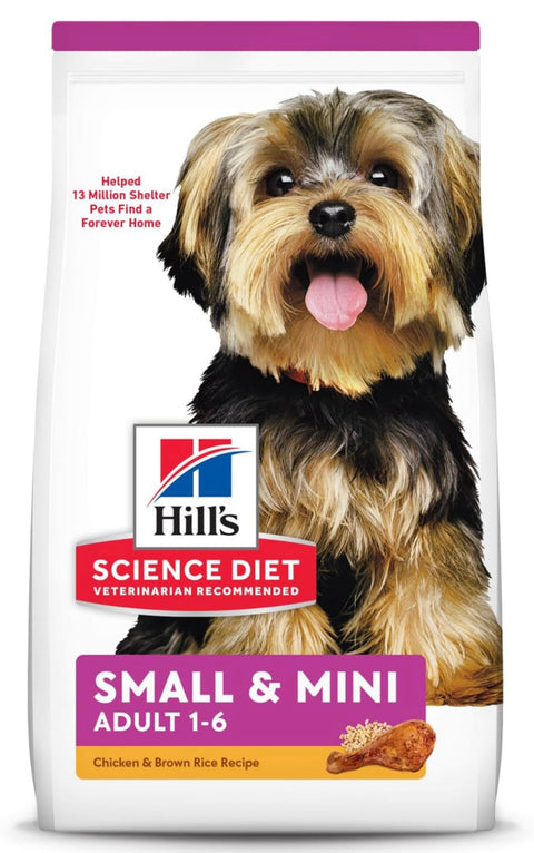 Hill's Science Diet Dry Dog Food, Adult, Small & Mini Breed, Chicken Meal & Rice, 4.5 lb. Bag