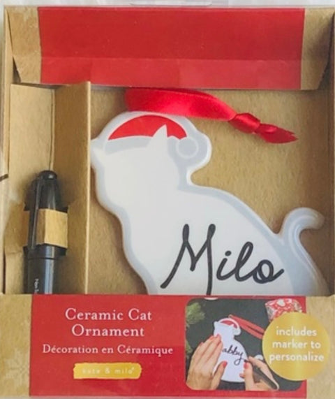 ceramic cat ornament