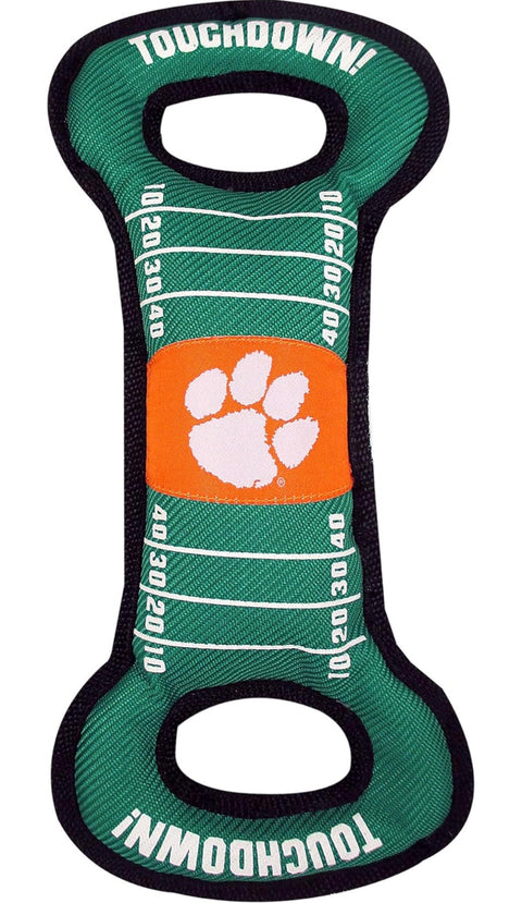 Pets First NCAA Football Field Dog Toy with Squeaker. - Clemson Tigers - for Tug, Toss, and Fetch. - Tough & Durable PET Toy, 1 Count