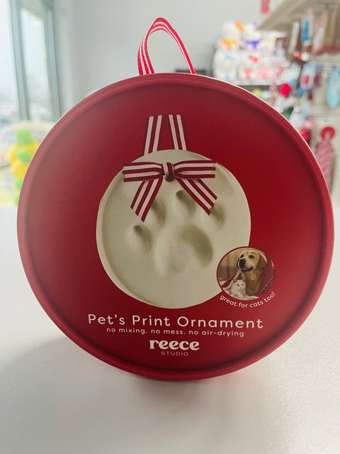 reece Holiday Pawprints Christmas Ornament, DIY No Mess Clay Pawprint Impression Kit, Pet Memorial Keepsake, Dog or Cat Gift for Pet Parents, Christmas Stocking Stuffer for Pets