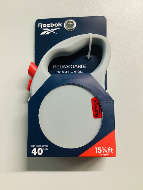 Reebok retractable dog leash for up to 40 pounds dogs 15.75 f