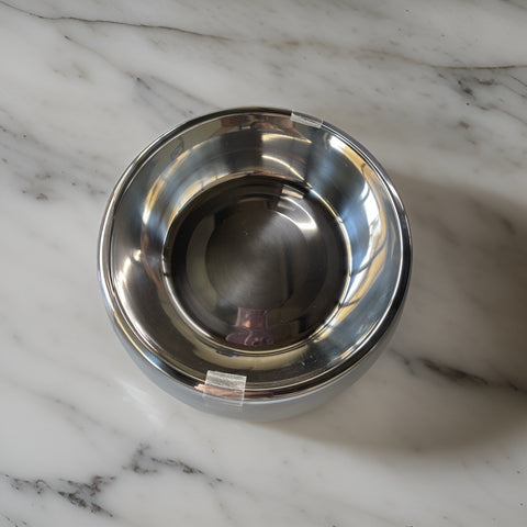 gray base -stainless steel pet bowl