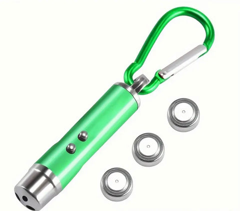 3-in-1 Cat Laser Pointer, green Laser Pointer Cat Toy, Suitable For Indoor Cats, Dogs And Kittens Pets, Interactive Chaser Cat Laser Toy With White Light, Purple Light, Laser, Suitable For Cats And Dogs Play Training Chaser Laser Pointer Toy