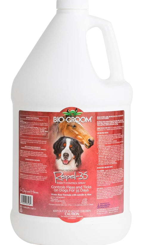 Bio-groom Repel-35 Flea & Tick Dog Spray – Flea and Tick Prevention for Dogs, Flea Treatment, Cruelty-Free, Made in USA, Natural Tick Repellent, Fly Spray for Horses – 1 Gallon