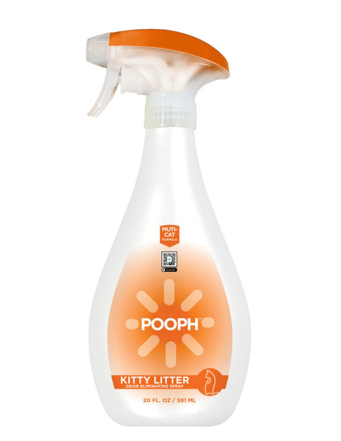 Pooph Kitty Litter Box Deodorizer, 20 oz Spray - Dismantles Odors on a Molecular Basis, Cats, Freshener, Eliminator, Urine, Poop, Pee, Deodorizer, Natures, Fresh, Clean, Furniture, Potty, Safe