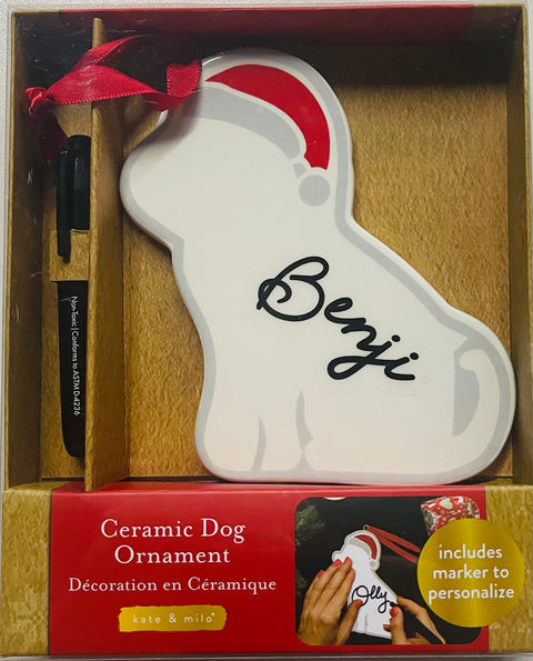 ceramic dog ornament